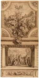 Studie voor trapdecoratie, Hanbury Hall